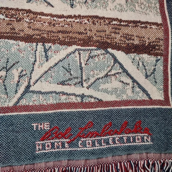 Bob Timberlake Home Collection Tapestry Throw Blanket Winter Birds Made USA - Picture 3 of 5